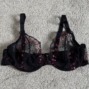 Etam Sheer Embroidered Bra